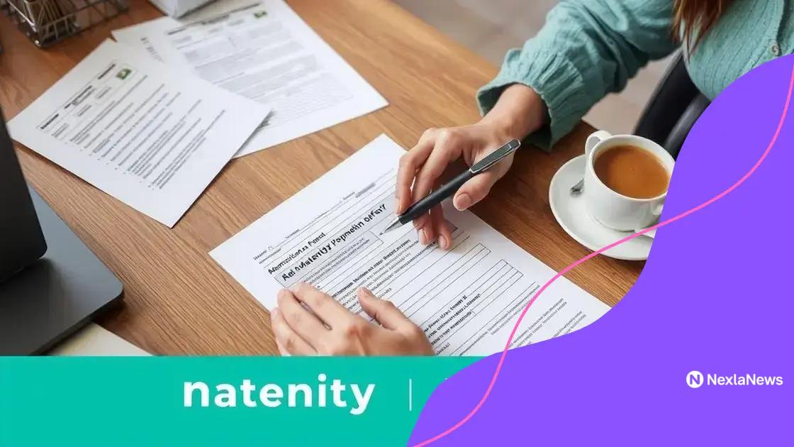 How to apply for maternity payments