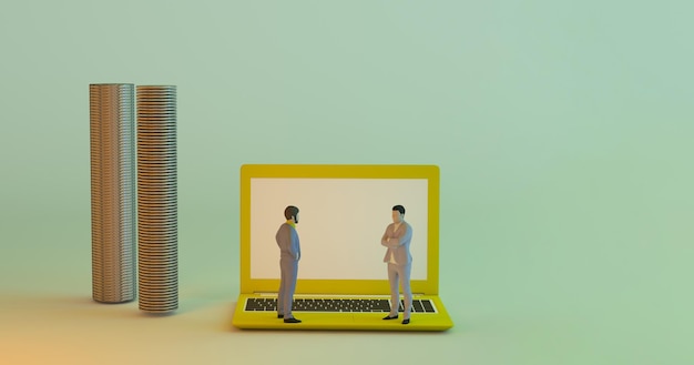 A split-screen graphic, with one side showing a person using a laptop to research salaries on websites like Glassdoor and Salary.com, and the other side showing the same person writing a list of their skills and accomplishments. The overall image should convey the process of self-assessment and research.
