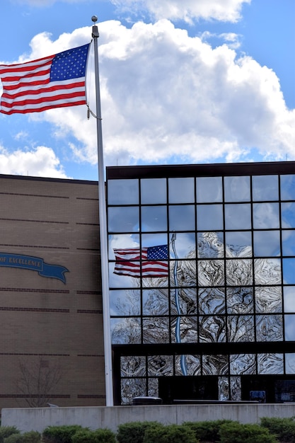 A close-up of the U.S. Department of Labor building, symbolizing the federal government's role in enforcing labor laws and protecting workers' rights, including those of temporary employees.