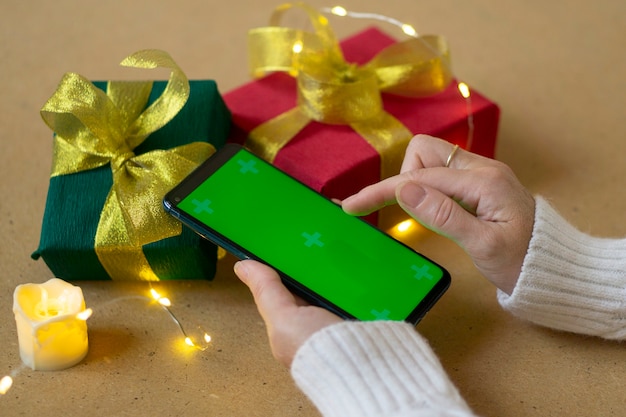 A close-up shot of a smartphone displaying a loyalty program app interface, showing accumulated points, available rewards, and a personalized birthday offer.