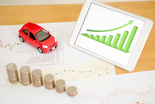 A graph showing the inverse relationship between deductible amount and monthly car insurance premium cost.
