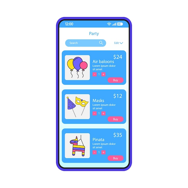 A smartphone displaying a rewards app interface with several birthday offers from various restaurants and stores; the screen is bright and shows icons of cake slices, gift boxes, and discount percentages, illustrating the convenience of using apps to find birthday freebies.
