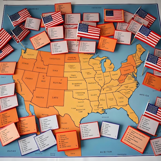 A map of the United States, highlighting different states to indicate varying SNAP guidelines. The visual should emphasize that each state might have its own specific rules and income limits.