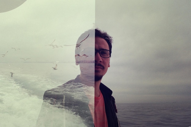 A split image showing two contrasting scenarios: on one side, a person looking stressed and overworked, with a clock showing late hours; on the other side, a person relaxed and content, with a paycheck in hand. The contrast illustrates the importance of overtime pay and work-life balance.